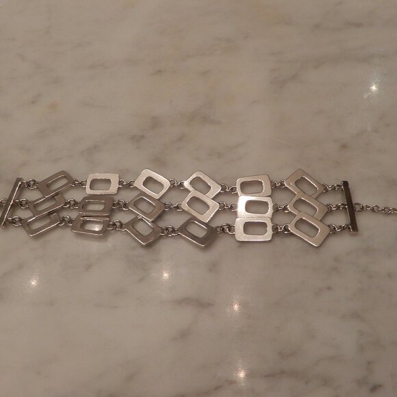Contemporary Geometric Chain Bracelet - Picture 1 of 6